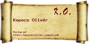 Kepecs Olivér névjegykártya