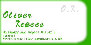 oliver kepecs business card